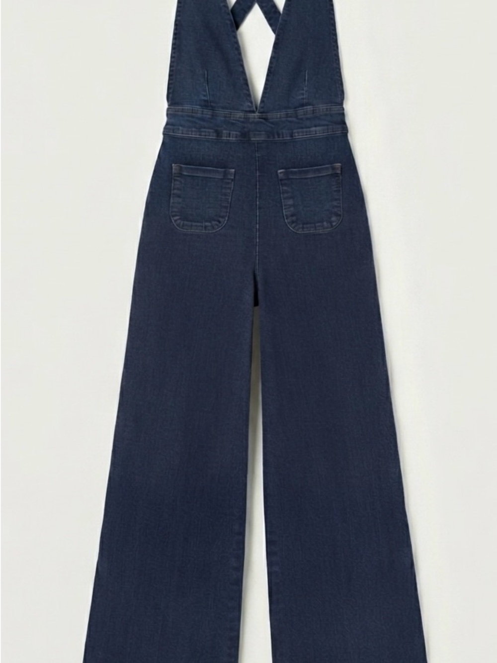 Dollhouse Dark Blue Wide-Leg Denim Overalls
